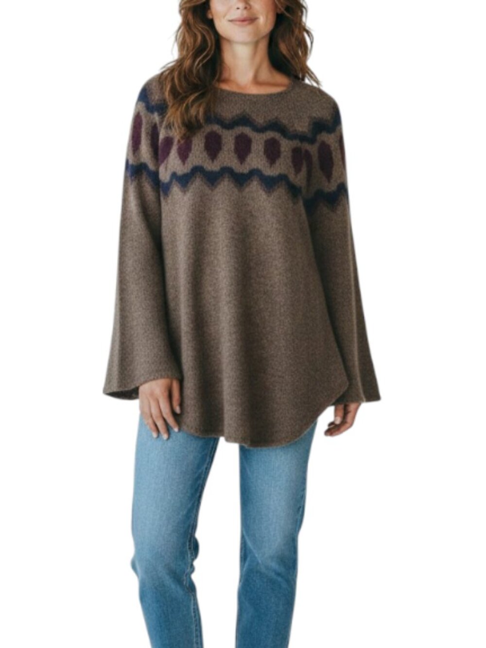 ANTHROPOLOGIE Mohair Wool Blend Sleeping On Snow Sweater-Tunic Women S Boho NWT